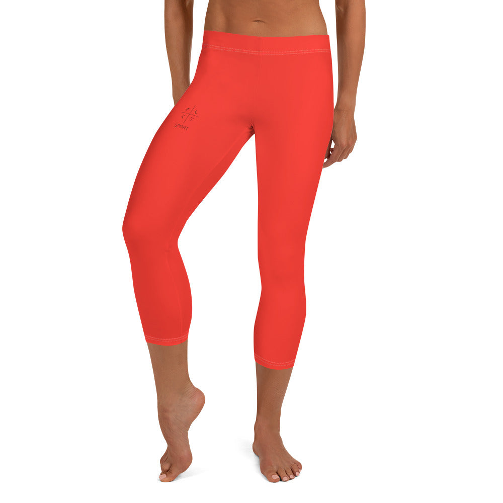 Cherry Charm FLAKOUT Sport Women's Capri Leggings - FLAKOUT