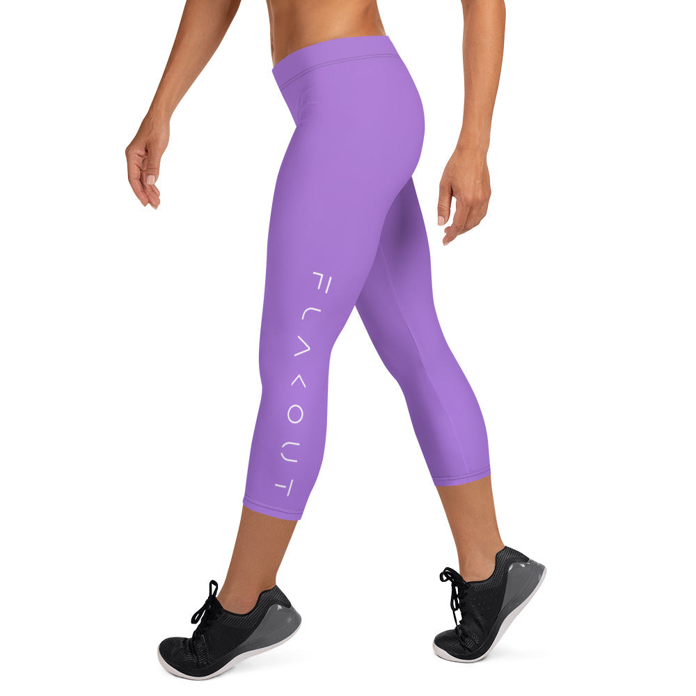 Soothing Lavender Women's Capri Leggings - FLAKOUT