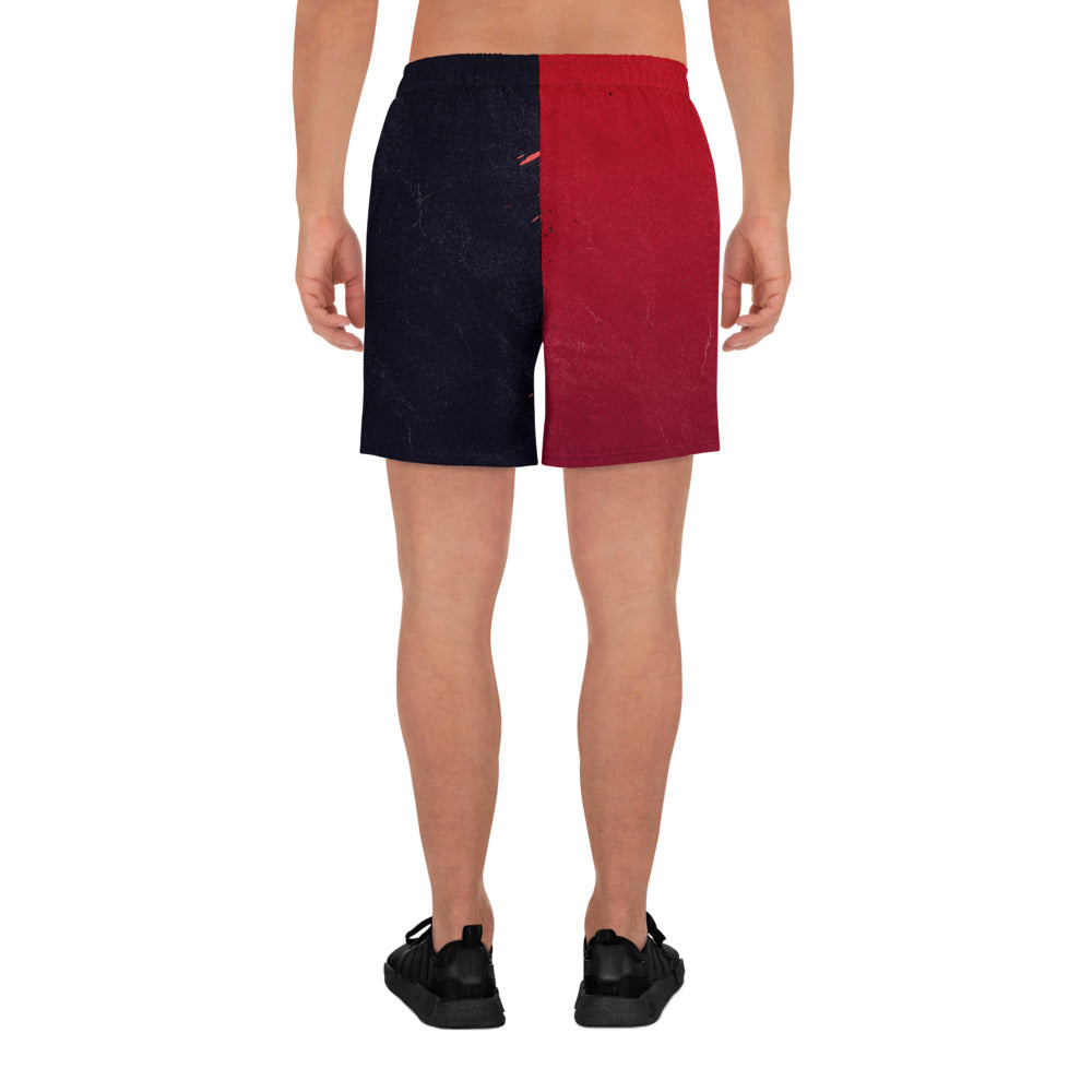 Men's Swim - Athletic Shorts Red Black Crush - FLAKOUT