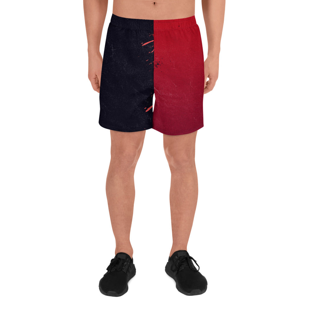 Men's Swim - Athletic Shorts Red Black Crush - FLAKOUT