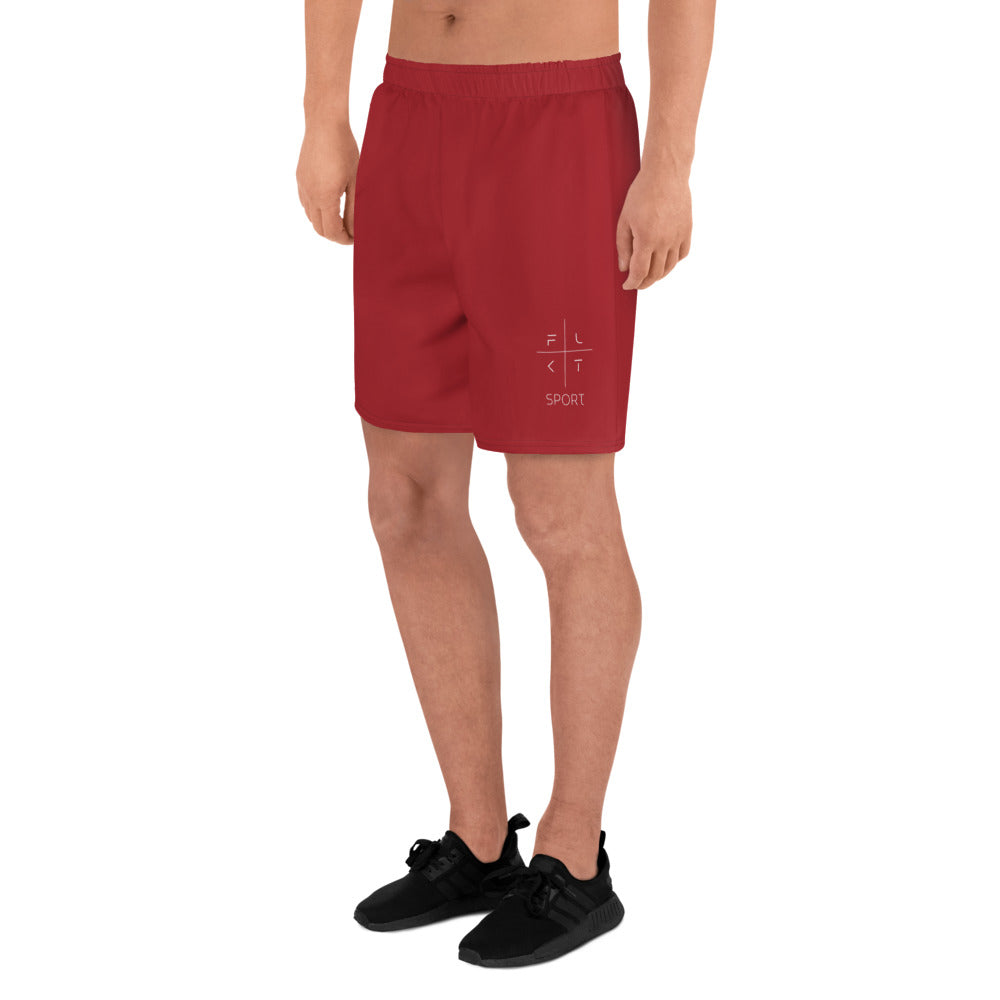 FLAKOUT Sport Firebrick Men's Recycled Athletic Shorts - FLAKOUT