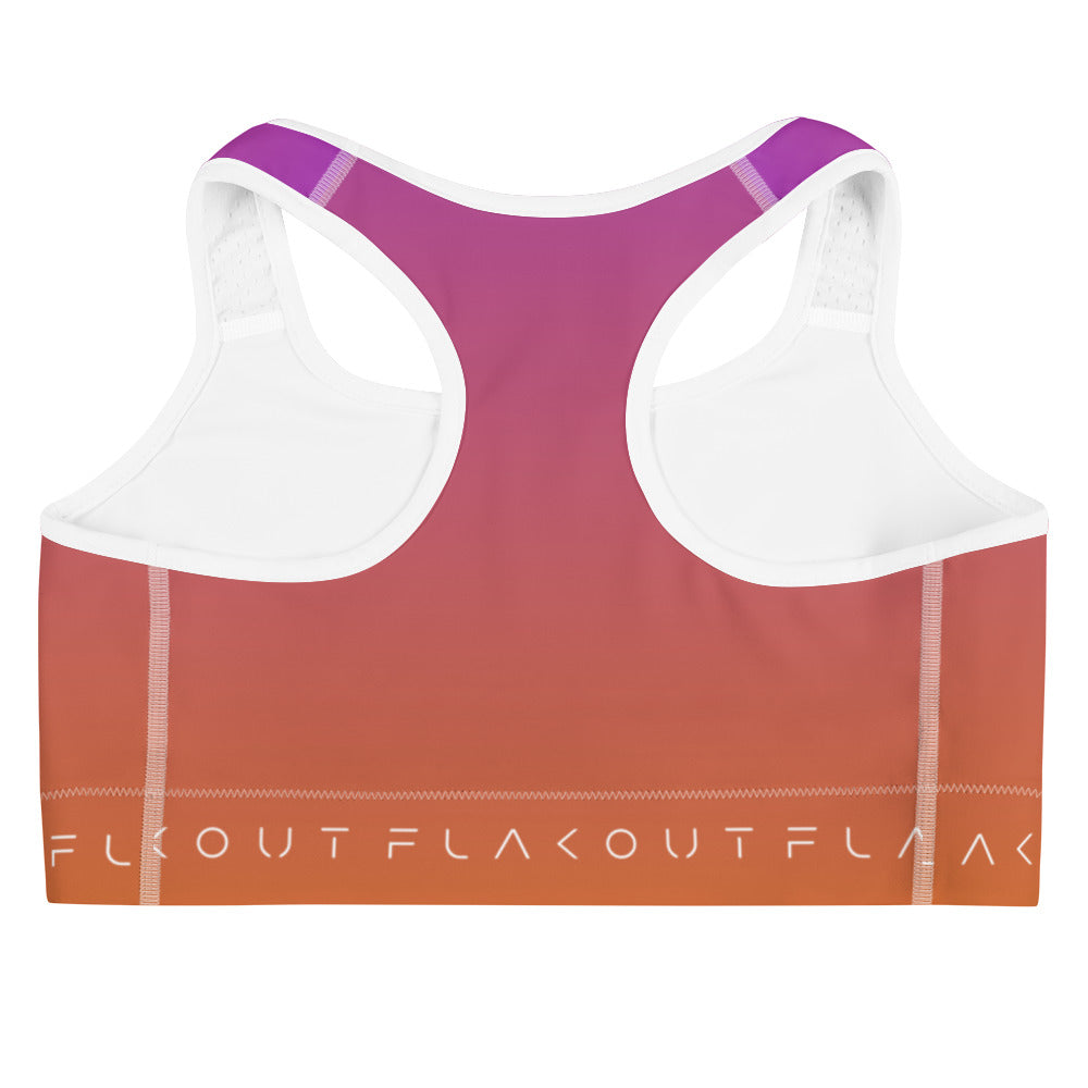 Purple Flame Women's Sports Performance Bra - FLAKOUT