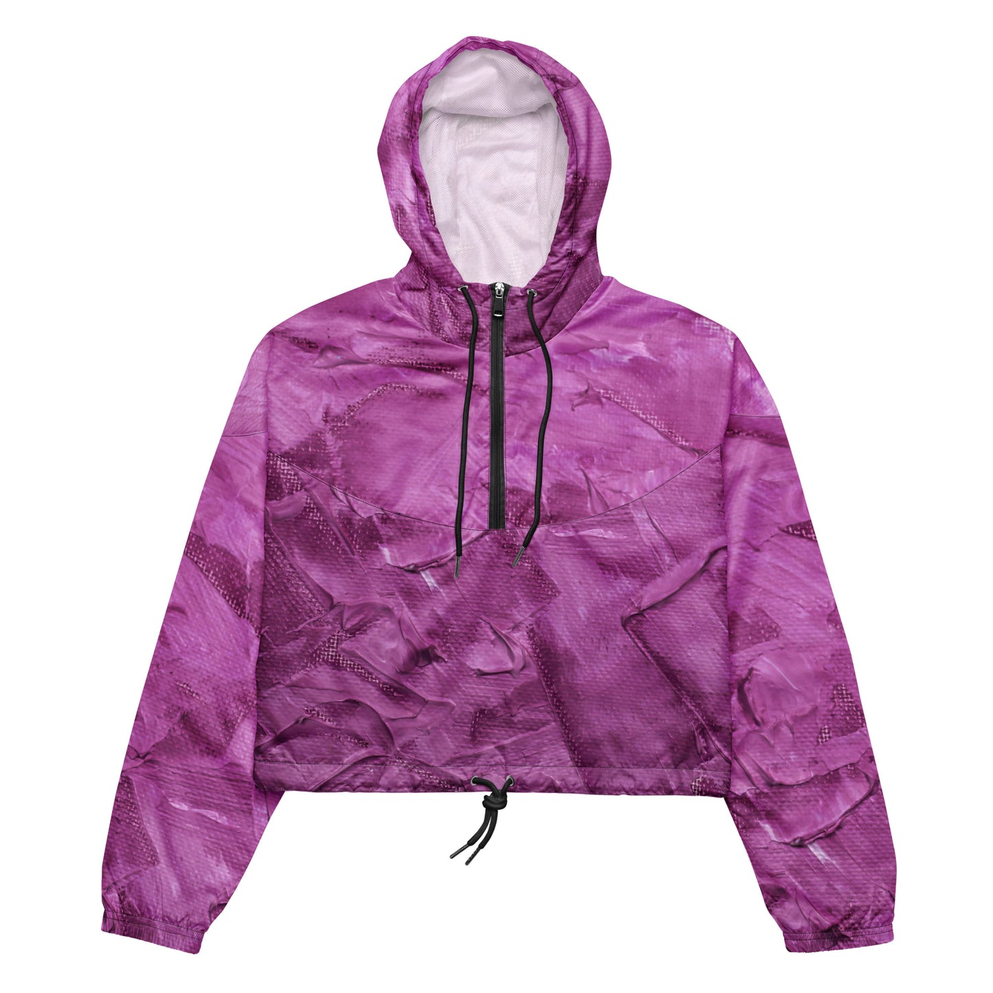 Ebonized Mulberry Women’s Cropped Windbreaker - FLAKOUT