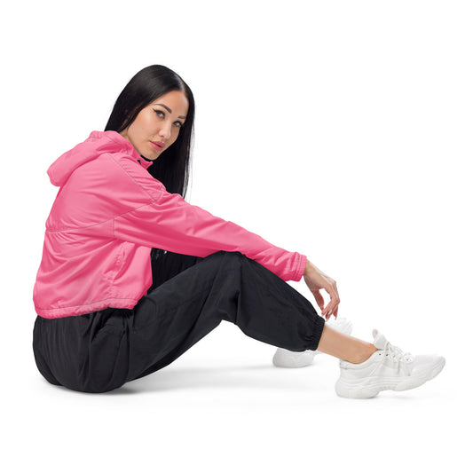 Tickle Me Pink Women’s Cropped Windbreaker - FLAKOUT