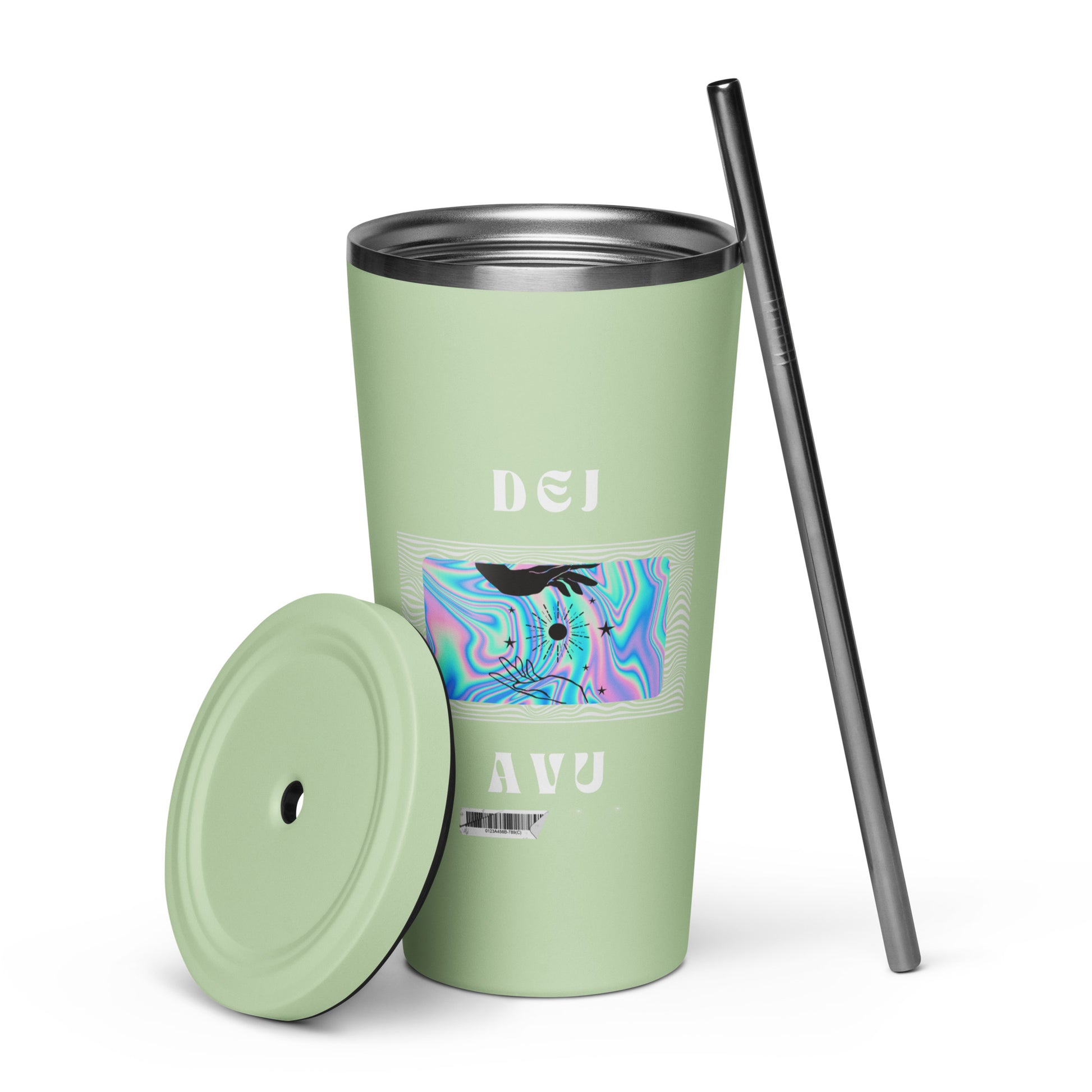 Echoes Of Dejavu Insulated Tumbler With A Straw - FLAKOUT