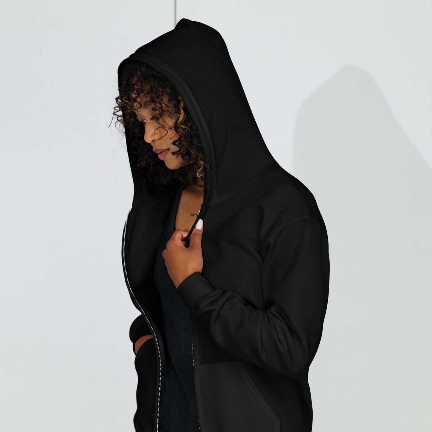 Nebuluxe Brilliance Heavy Harmony Fusion Zip Hoodie - Black - FLAKOUT