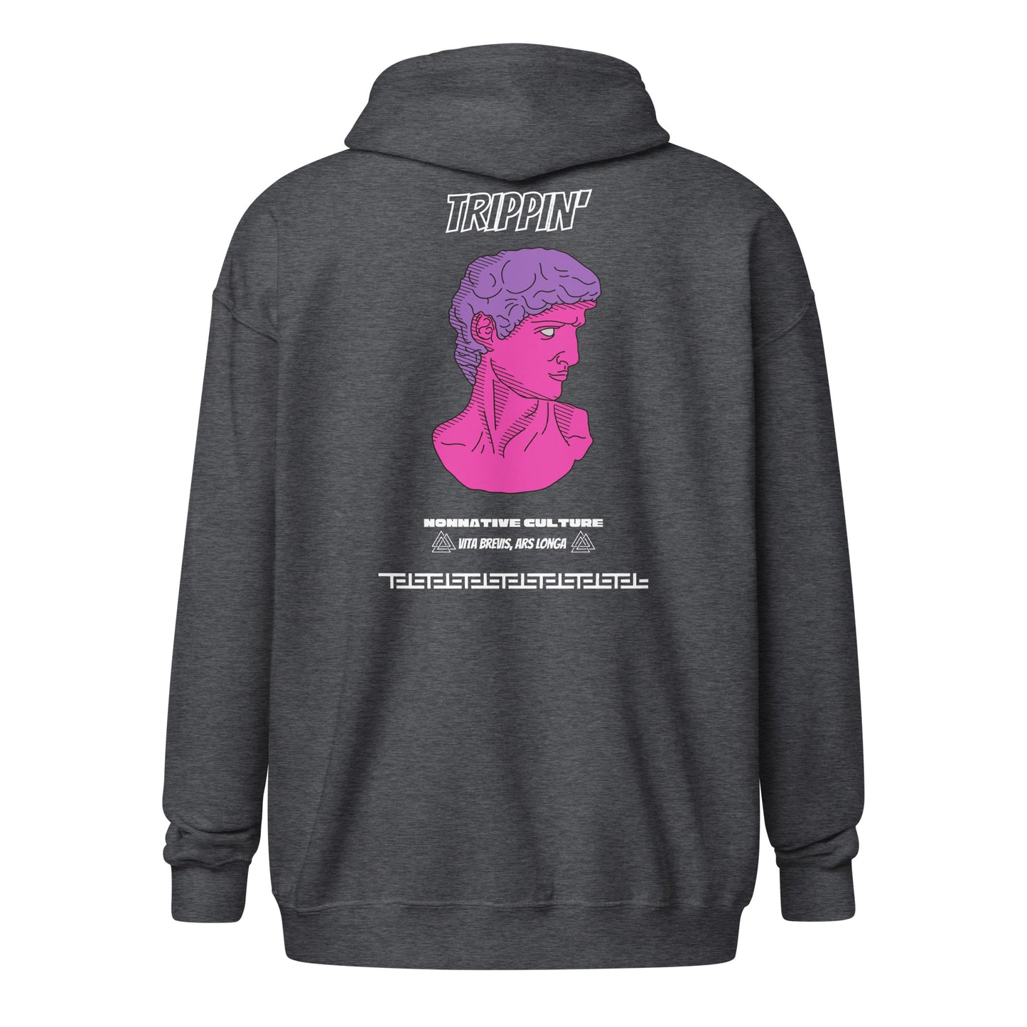 Nonnotine Dreamscape Trippin Heavy Harmony Fusion Zip Hoodie - Dark Heather - FLAKOUT