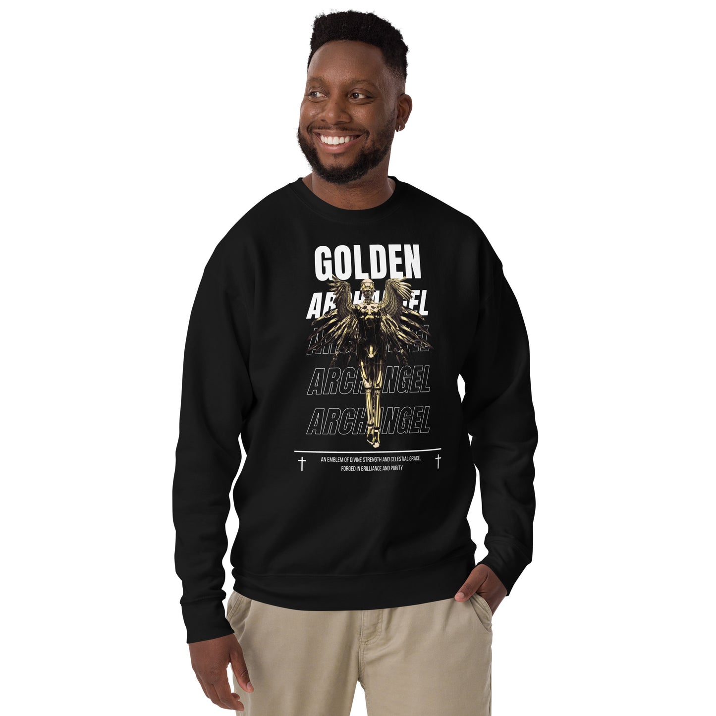 Golden Archangel Unisex Fleece Sweatshirt - FLAKOUT