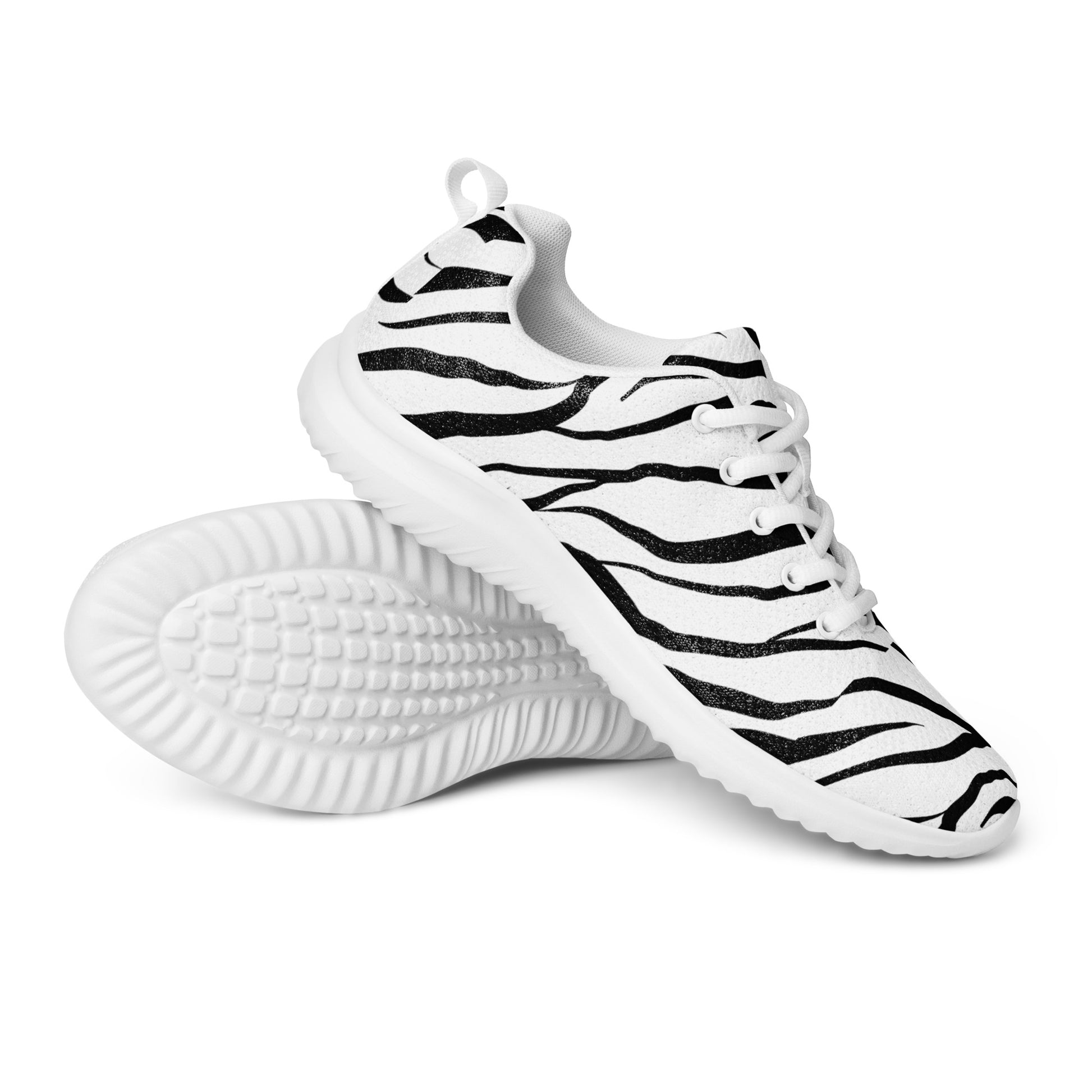 Striped Zebra Vibrance Women’s Athletic Shoes - FLAKOUT