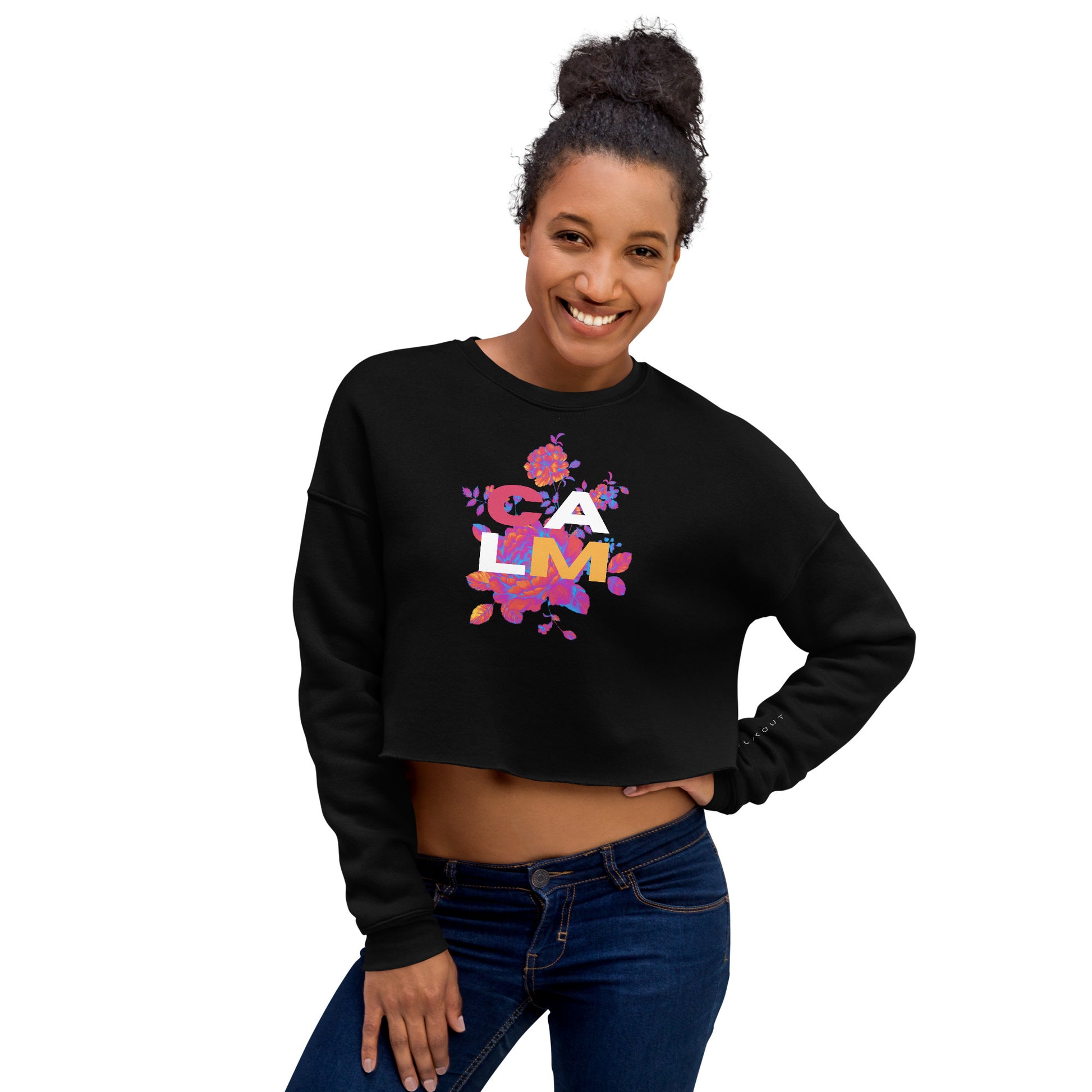 Calm Women's Crop Sweatshirt - FLAKOUT