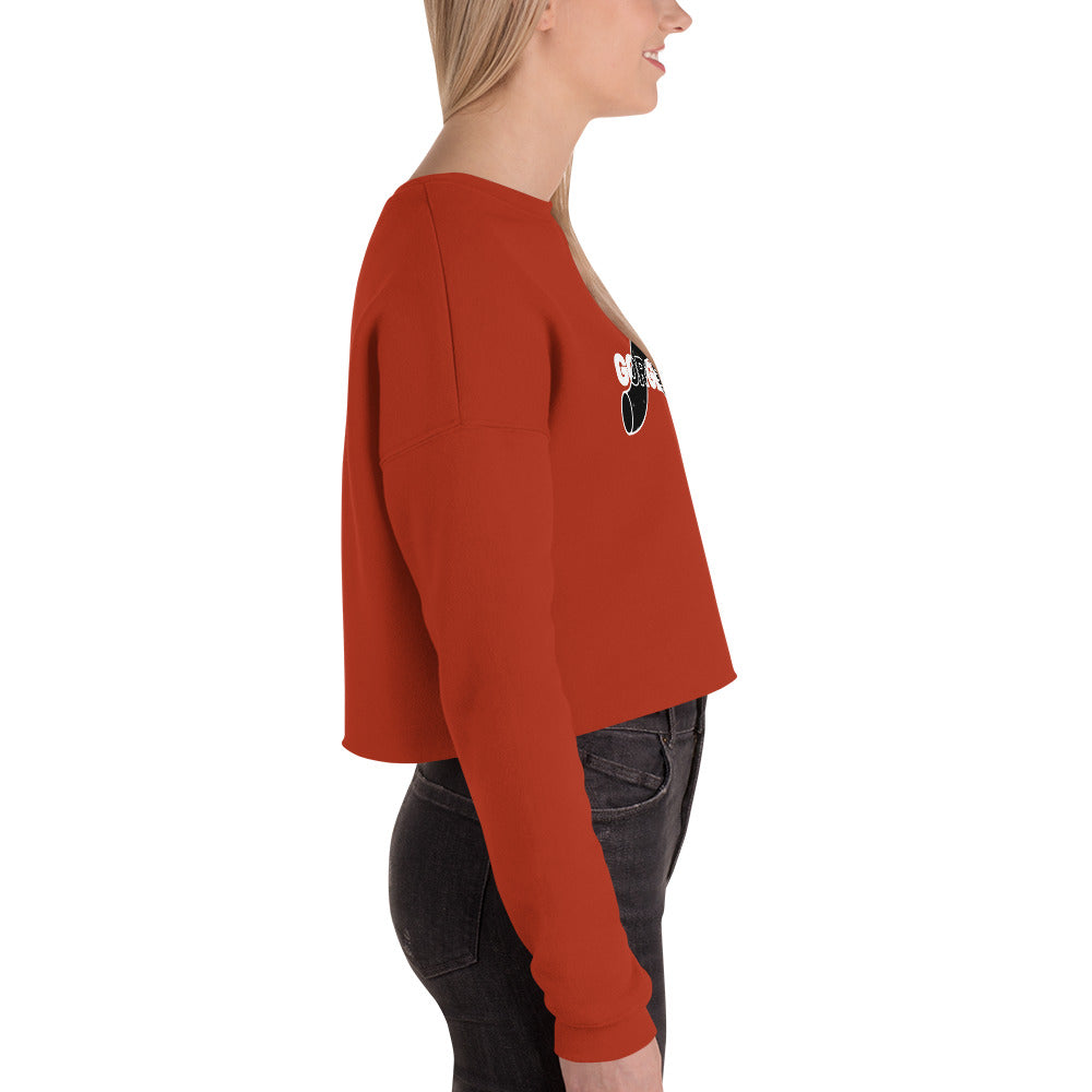 Gorgeous Opullent Allure Women's Crop Sweatshirt - Brick - FLAKOUT