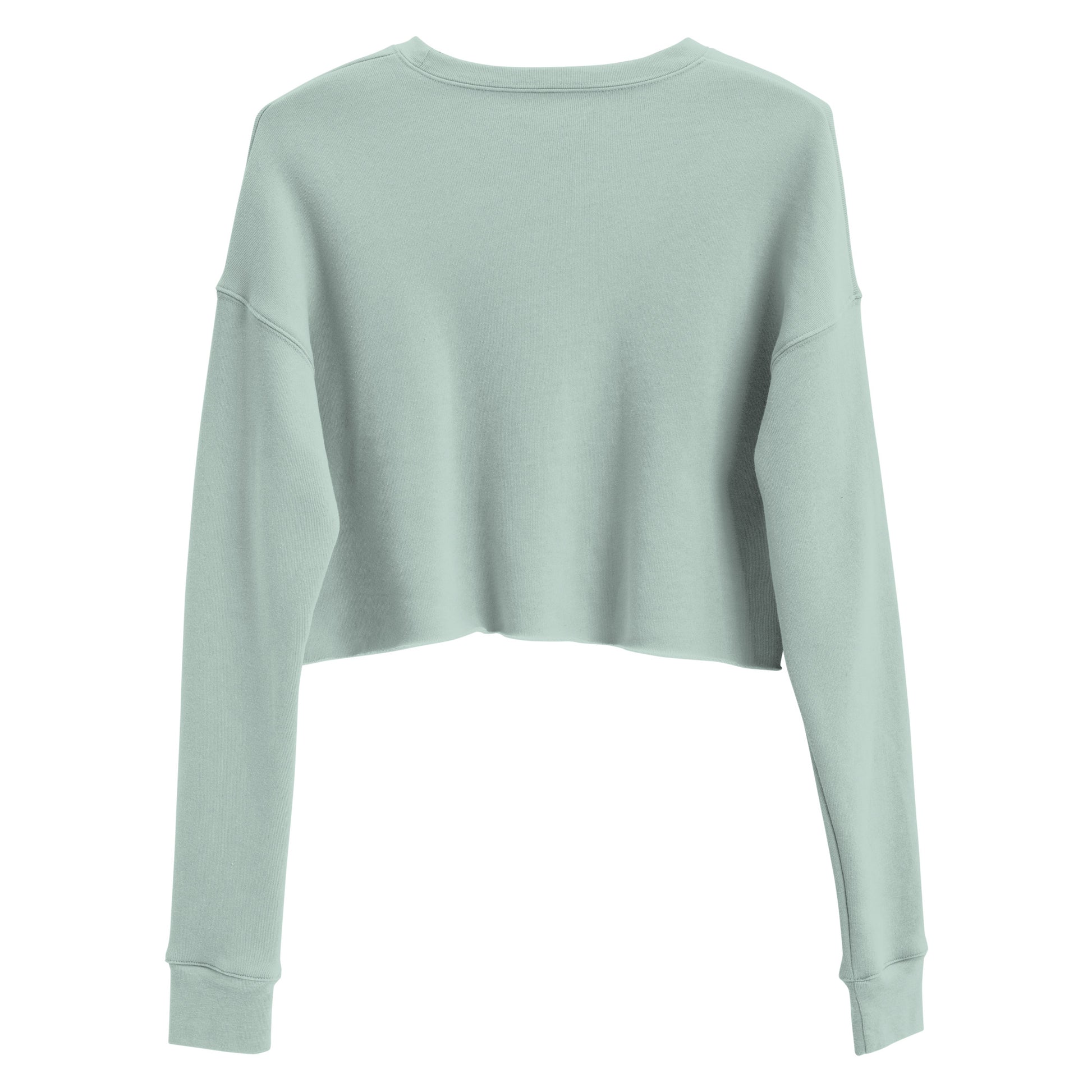 Sweet Talker Kiss Me Women's Crop Sweatshirt - Dusty Blue - FLAKOUT