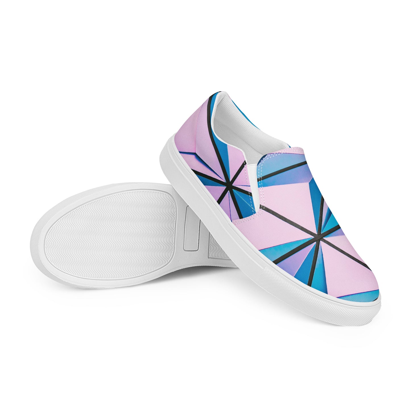 Lineage Of Angles Women's Slip-On Canvas Shoes - FLAKOUT