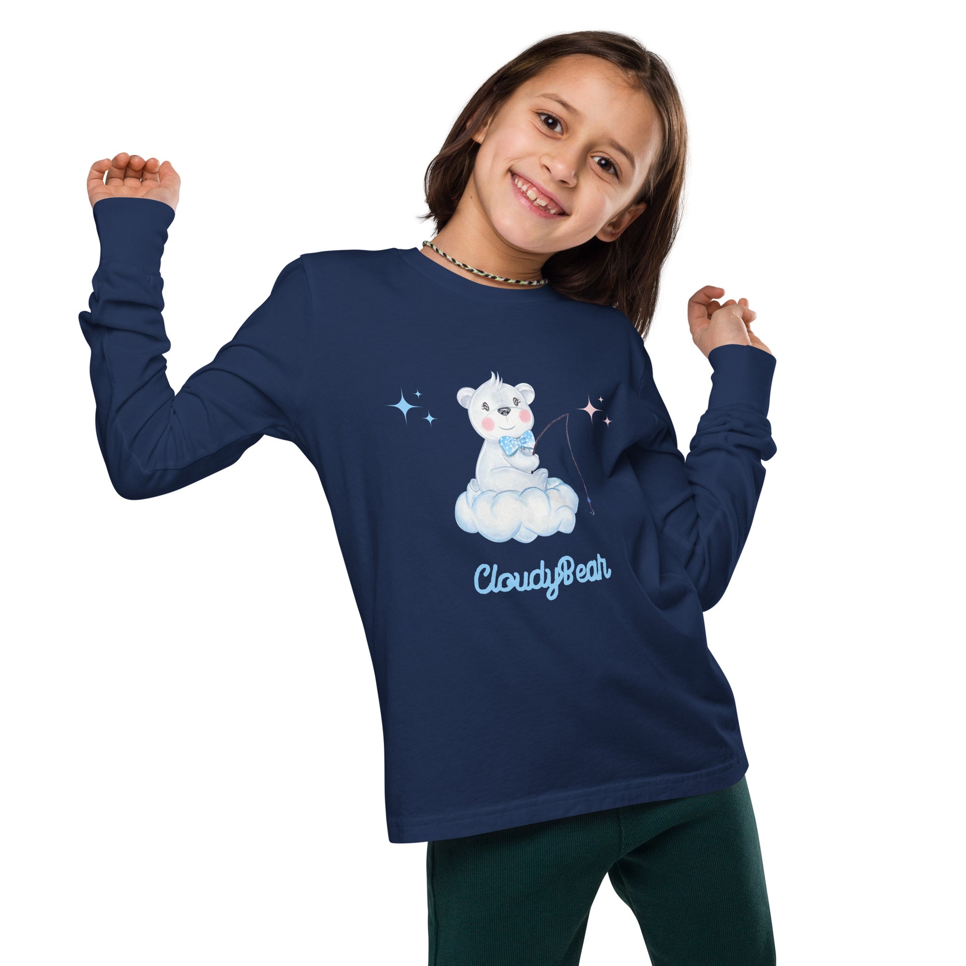 CloudyBear Girl's Long Sleeve Tee - FLAKOUT