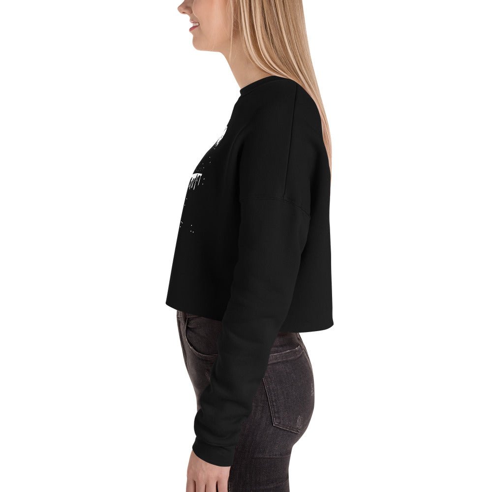 Astronaut Women's Crop Sweatshirt - Black - FLAKOUT